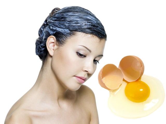 В повечето маски за коса има яйца Те се използват