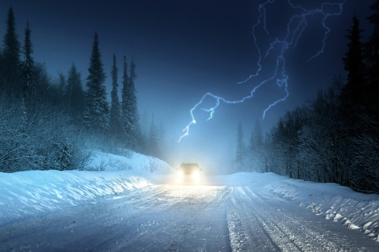 Гръмотевичната буря през зимата се случва сравнително рядко
Често гръмотевични бури